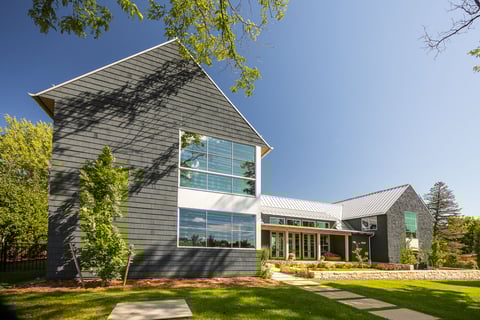 Residential landscape design front of house