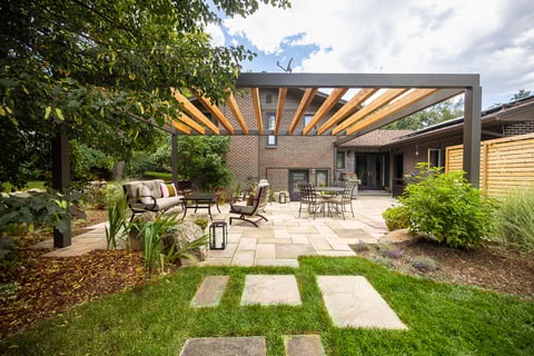 Residential landscape design patio pergola 5